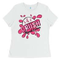 White crush breast cancer Ladies Tee - MaliasSmallBusiness