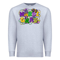 Heather Grey mardi gras Premium Sweatshirt - FaDigitalArtStudio