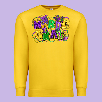Mardi Gras Premium Sweatshirt Designed By Fadigitalartstudio
