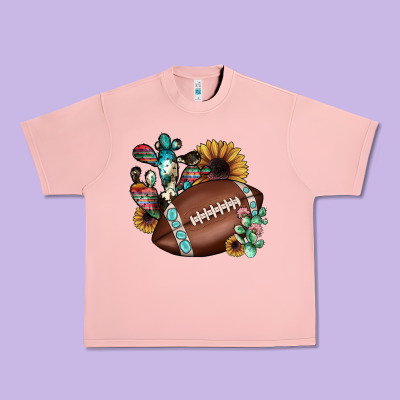 Football Cactus Sunflower Urban Heavy Tee Designed By Jahusdesignshop