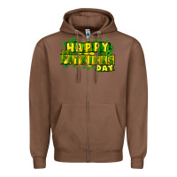 Chestnut Happy St. Patrick's Day Zipper Hoodie - HowdyJamesFarm