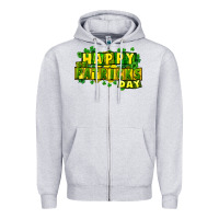 Heather Grey Happy St. Patrick's Day Zipper Hoodie - HowdyJamesFarm