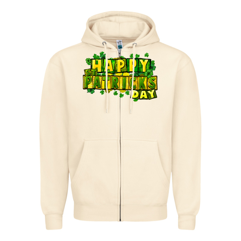 Happy St. Patrick's Day Zipper Hoodie by HowdyJamesFarm | Teevron