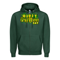 Sports Green Happy St. Patrick's Day Zipper Hoodie - HowdyJamesFarm