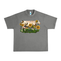 Tornado charolais cow with sunflower Urban Heavy Tee - LillyAllenDesigns