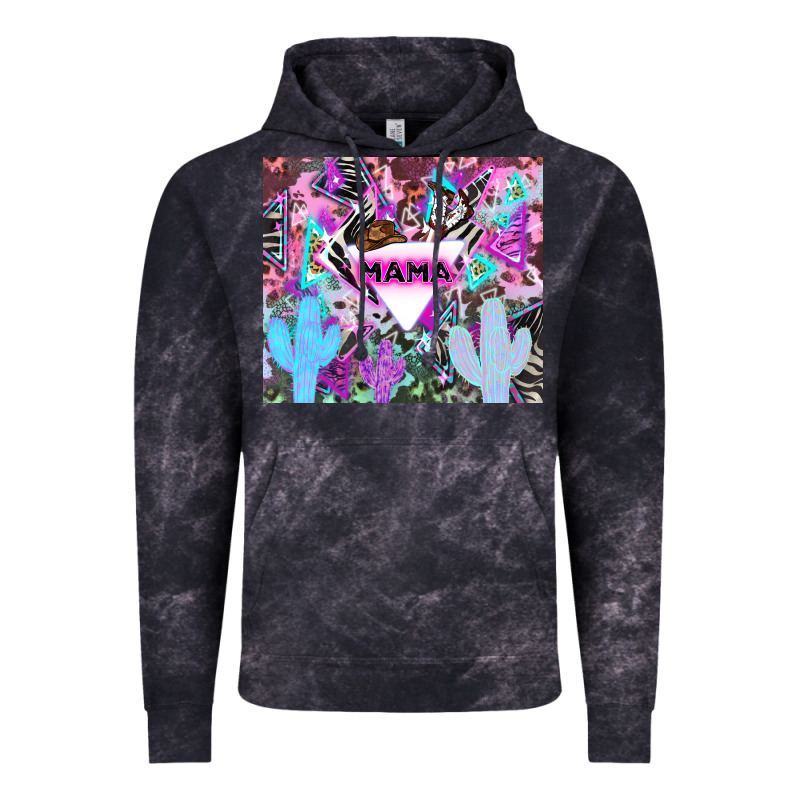 Mama Cowboy Western Animal Pattern Neon Vintage Hoodie by LillyAllenDesigns | Teevron