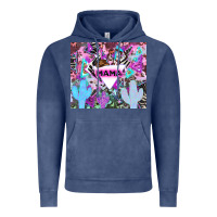 Vintage Denim mama cowboy western animal pattern neon Vintage Hoodie - LillyAllenDesigns