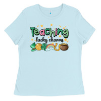 Baby Blue teaching lucky charm Ladies Tee - MaliasSmallBusiness