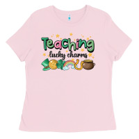 Bubblegum Pink teaching lucky charm Ladies Tee - MaliasSmallBusiness