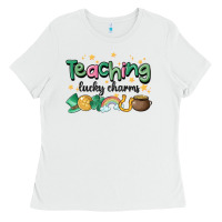 White teaching lucky charm Ladies Tee - MaliasSmallBusiness