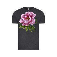 Vintage Black Peony Flower Illustrations Vintage Tee - LillyAllenDesigns