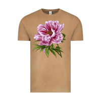 Vintage Camel Peony Flower Illustrations Vintage Tee - LillyAllenDesigns