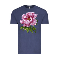 Vintage Denim Peony Flower Illustrations Vintage Tee - LillyAllenDesigns