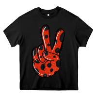 Black Ladybug Peace Sign Heavy Core Tee - Jasminsmagicworld