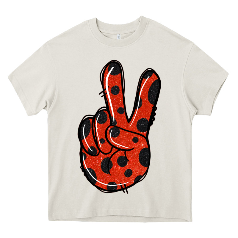 Ladybug Peace Sign Heavy Core Tee by Jasminsmagicworld | Teevron