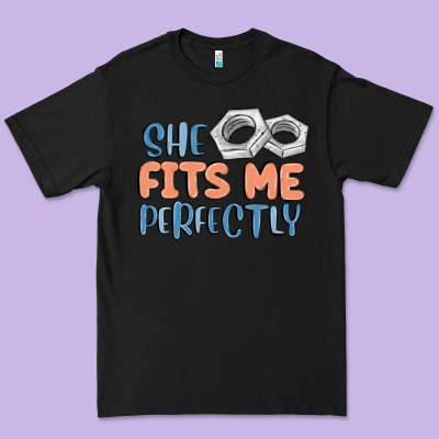 She Fits Me Perfectly Premium Tee Designed By Maliassmallbusiness