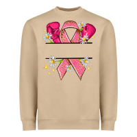 Mushroom Personalized Breast Cancer ribbon Heavyweight Sweatshirt - NancyCooperArtShop
