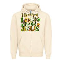 Sandshell I don't need luck i've got Jesus Zipper Hoodie - CowGirlArtShop