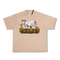 Burro charolais calf with sunflowers Urban Heavy Tee - LillyAllenDesigns