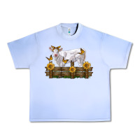 Grape Ice charolais calf with sunflowers Urban Heavy Tee - LillyAllenDesigns