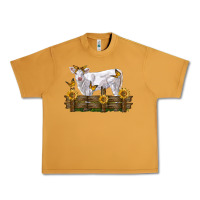 Peanut Butter charolais calf with sunflowers Urban Heavy Tee - LillyAllenDesigns