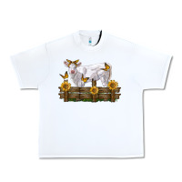 White charolais calf with sunflowers Urban Heavy Tee - LillyAllenDesigns