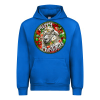 Cobalt christmas lincoln sheep Urban Hoodie - LillyAllenDesigns
