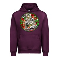 Mauve Wine christmas lincoln sheep Urban Hoodie - LillyAllenDesigns