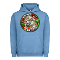 Pigment Pebble Blue christmas lincoln sheep Urban Hoodie - LillyAllenDesigns