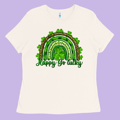 St. Patrick's Day Happy Go Lucky Ladies Tee Designed By Ranaportraitstore