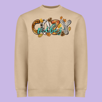 Cozy Vibes Heavyweight Sweatshirt Designed By Nancycooperartshop