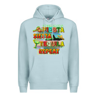 Blue Mist Fiesta siesta tequila repeat Premium Hoodie - FaDigitalArtStudio