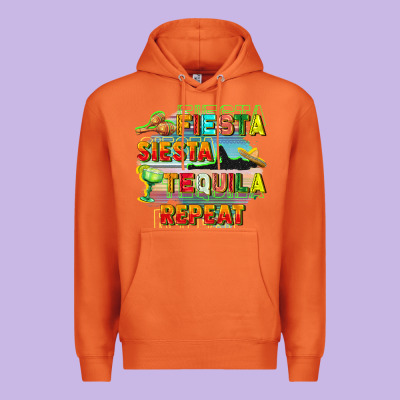 Fiesta Siesta Tequila Repeat Premium Hoodie Designed By Fadigitalartstudio