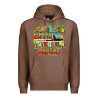 Chestnut Fiesta siesta tequila repeat Premium Hoodie - FaDigitalArtStudio