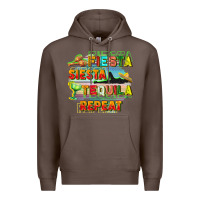 Coffee Fiesta siesta tequila repeat Premium Hoodie - FaDigitalArtStudio