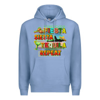Colony Blue Fiesta siesta tequila repeat Premium Hoodie - FaDigitalArtStudio