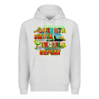 Dove Grey Fiesta siesta tequila repeat Premium Hoodie - FaDigitalArtStudio