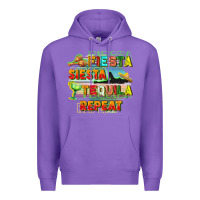 Purple Fiesta siesta tequila repeat Premium Hoodie - FaDigitalArtStudio