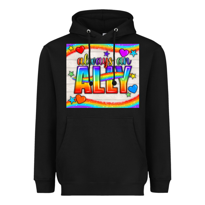 Always An Ally Pride Lgbtq+ Tumbler Heavyweight Hoodie by BundleAndBundleShop | Teevron