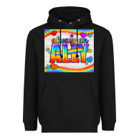Black Always An Ally Pride LGBTQ+ Tumbler Heavyweight Hoodie - BundleAndBundleShop