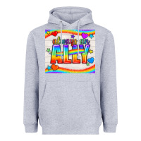 Heather Grey Always An Ally Pride LGBTQ+ Tumbler Heavyweight Hoodie - BundleAndBundleShop