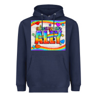 Navy Always An Ally Pride LGBTQ+ Tumbler Heavyweight Hoodie - BundleAndBundleShop