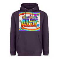 Plum Always An Ally Pride LGBTQ+ Tumbler Heavyweight Hoodie - BundleAndBundleShop