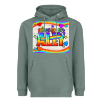 Sage Always An Ally Pride LGBTQ+ Tumbler Heavyweight Hoodie - BundleAndBundleShop