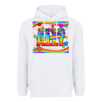 White Always An Ally Pride LGBTQ+ Tumbler Heavyweight Hoodie - BundleAndBundleShop