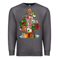 Charcoal Heather nurse christmas tree Premium Sweatshirt - FaDigitalArtStudio