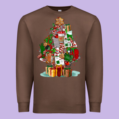 Nurse Christmas Tree Premium Sweatshirt Designed By Fadigitalartstudio