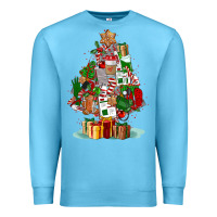 Ocean Blue nurse christmas tree Premium Sweatshirt - FaDigitalArtStudio