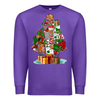 Purple nurse christmas tree Premium Sweatshirt - FaDigitalArtStudio