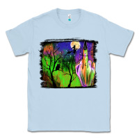Dusty Blue halloween background Classic Tee - JahusDesignShop